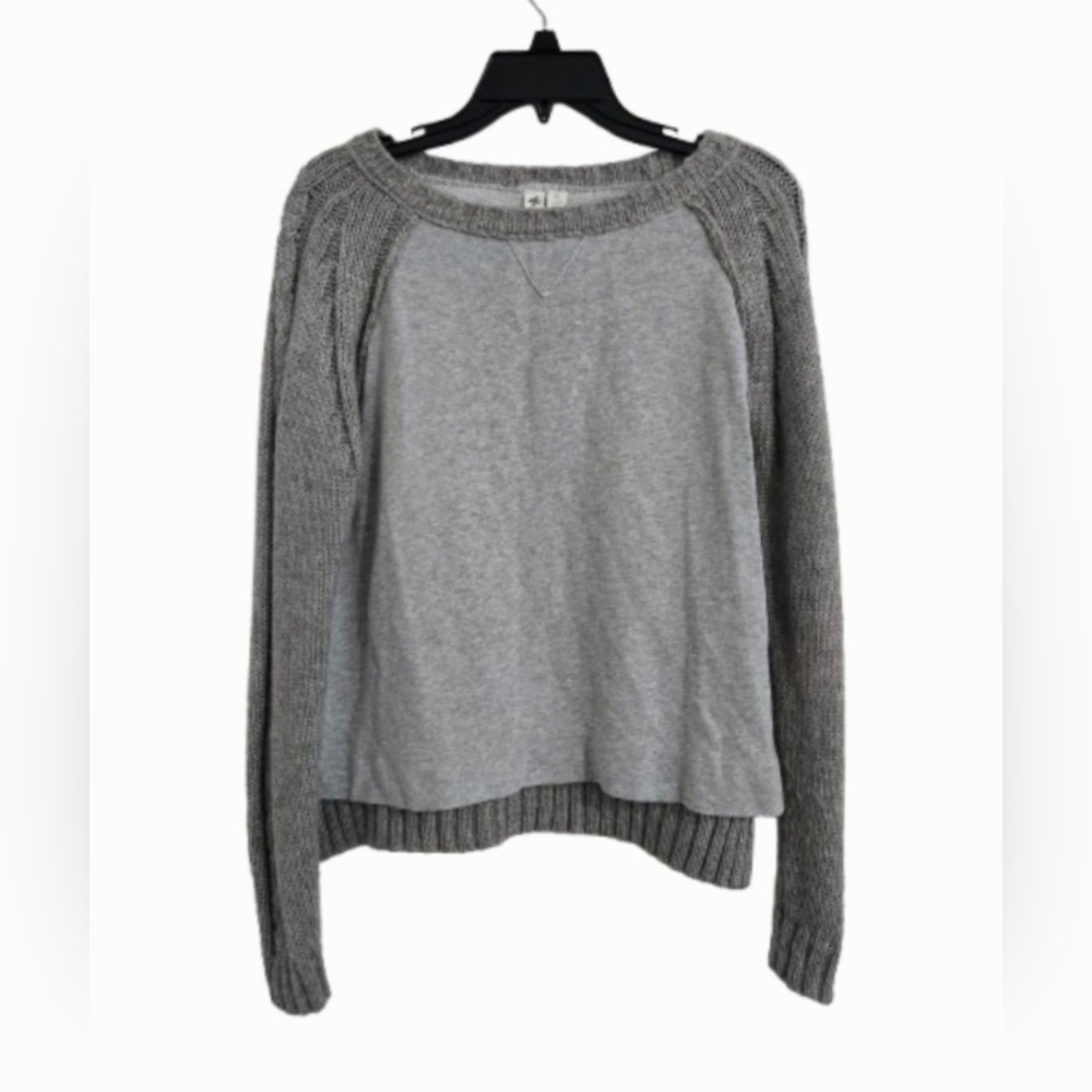 Others Follow Gray Knit Sleeve Sweatshirt Size Small Cozy